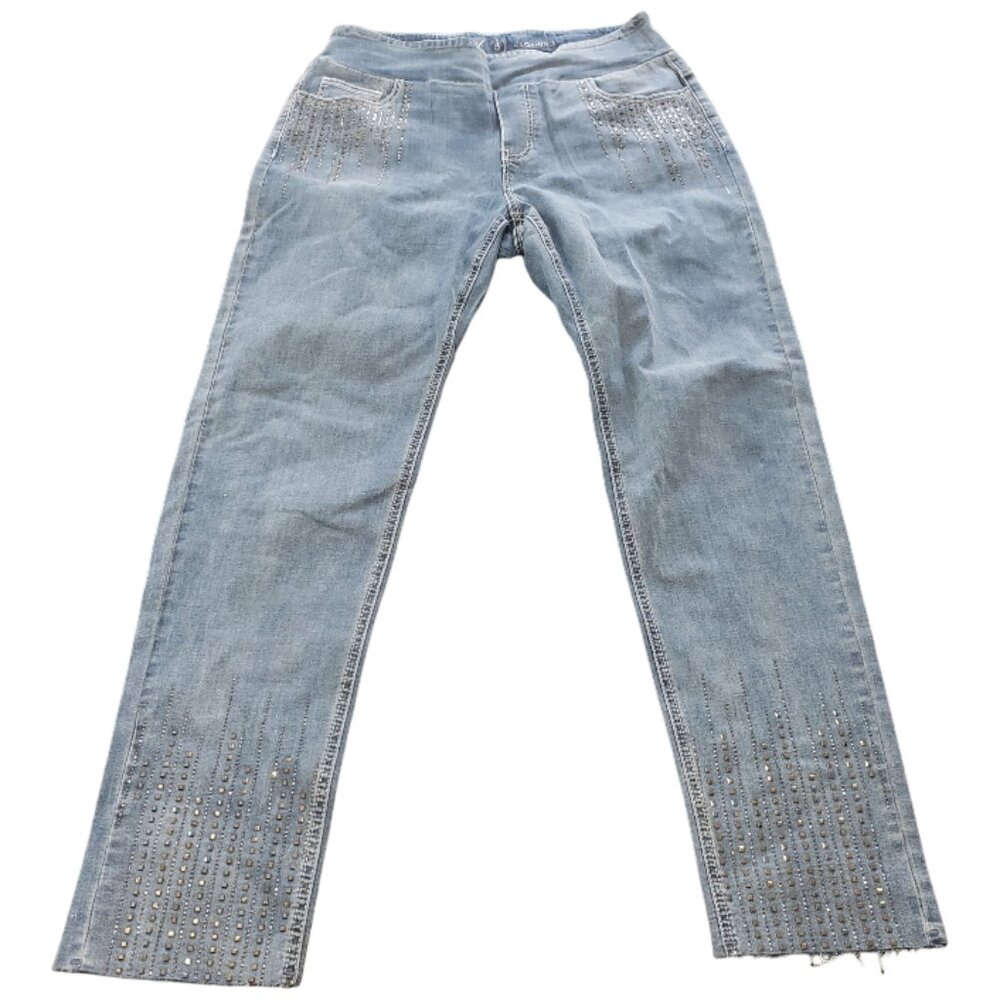 CT1482 Ethyl No Button Studded Straight Jean